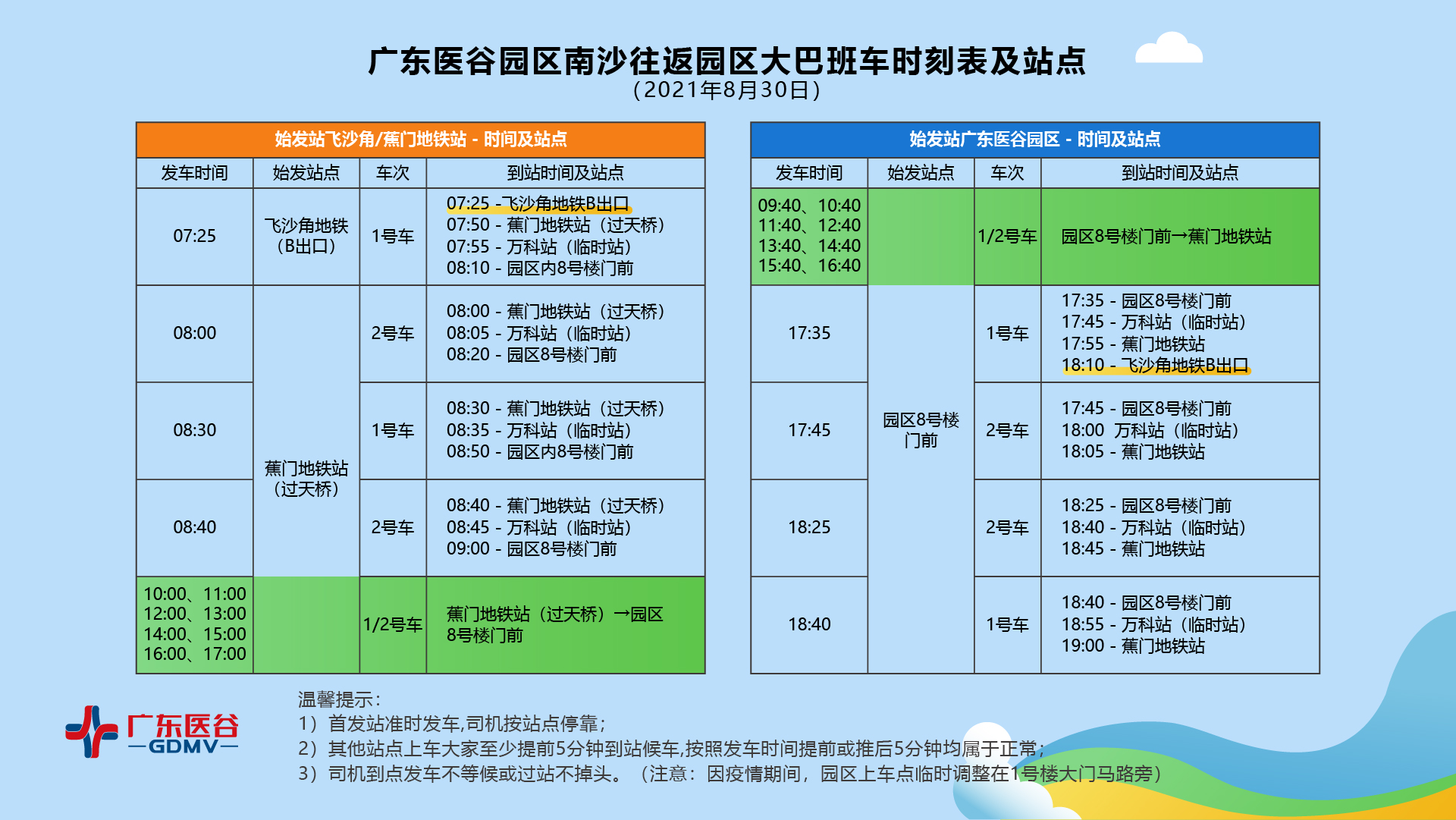 好消息！园区接驳巴士即将增开班次，欢迎乘坐广东医谷接驳巴士！